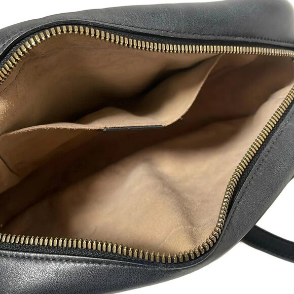 Auth GUCCI GG Marmont 447632 Black Leather - Shoulder Bag - Picture 9 of 10